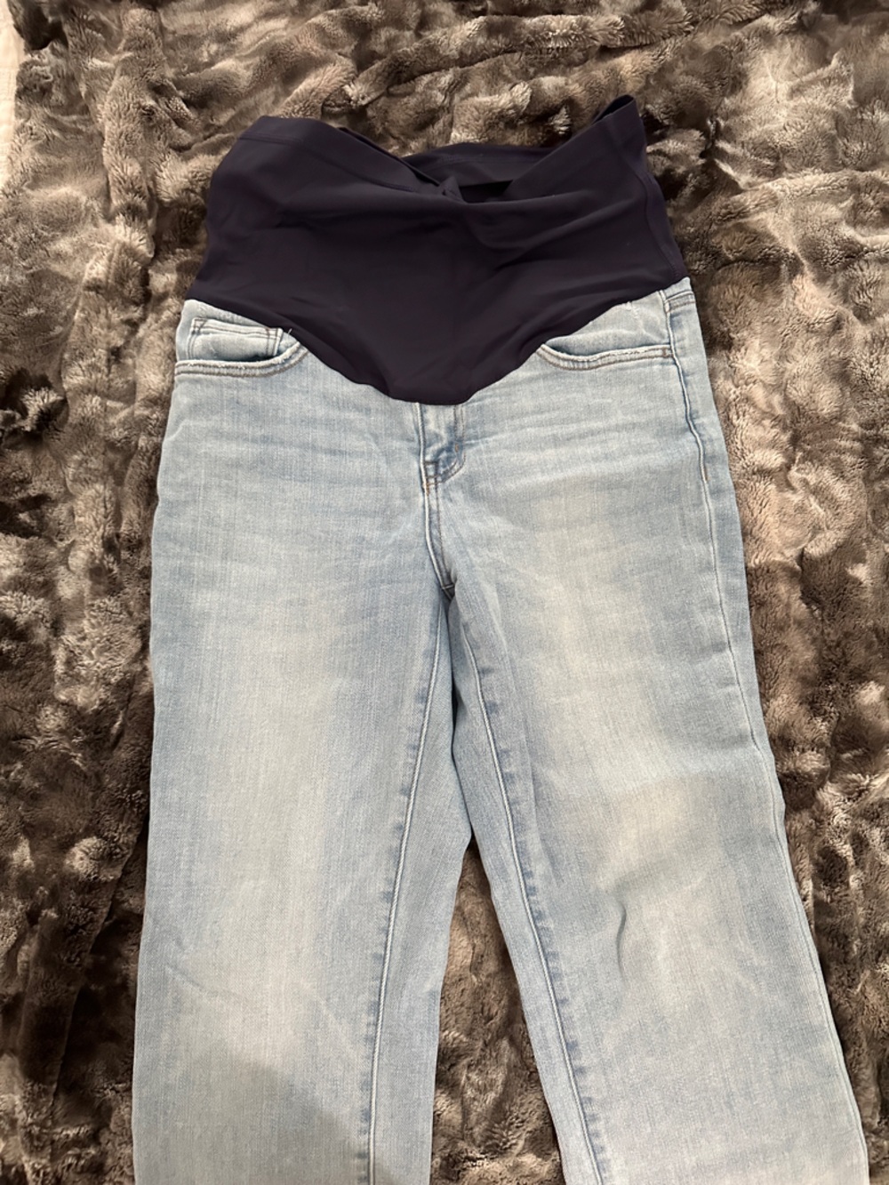 Pinkblush Light Blue Raw Edge Crop Jeans - Picture 2 of 11